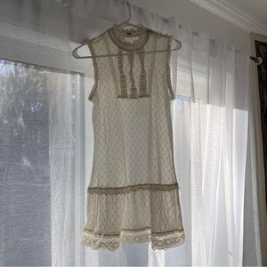 free people sheer mini dress slip